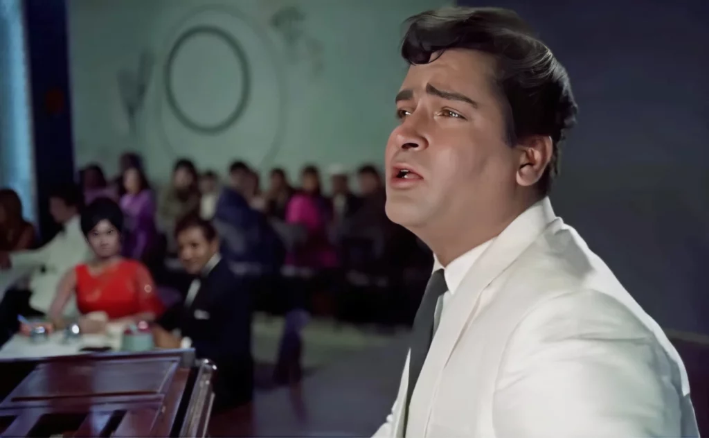 Shammi Kapoor singing Dil Ke Jharokhe Mein in movie Brahmachari